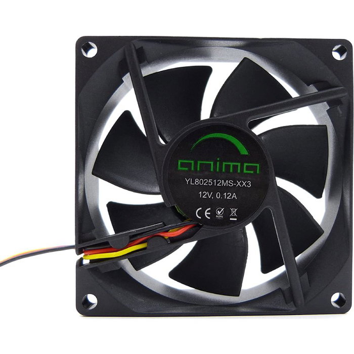 Tacens Anima AF8 Ventilador de 8 cm Negro